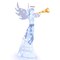 Costway 5 ft Christmas Angel Outdoor Pre-Lit Angel with Trumpet Halo Wings & 100 LED Lights
